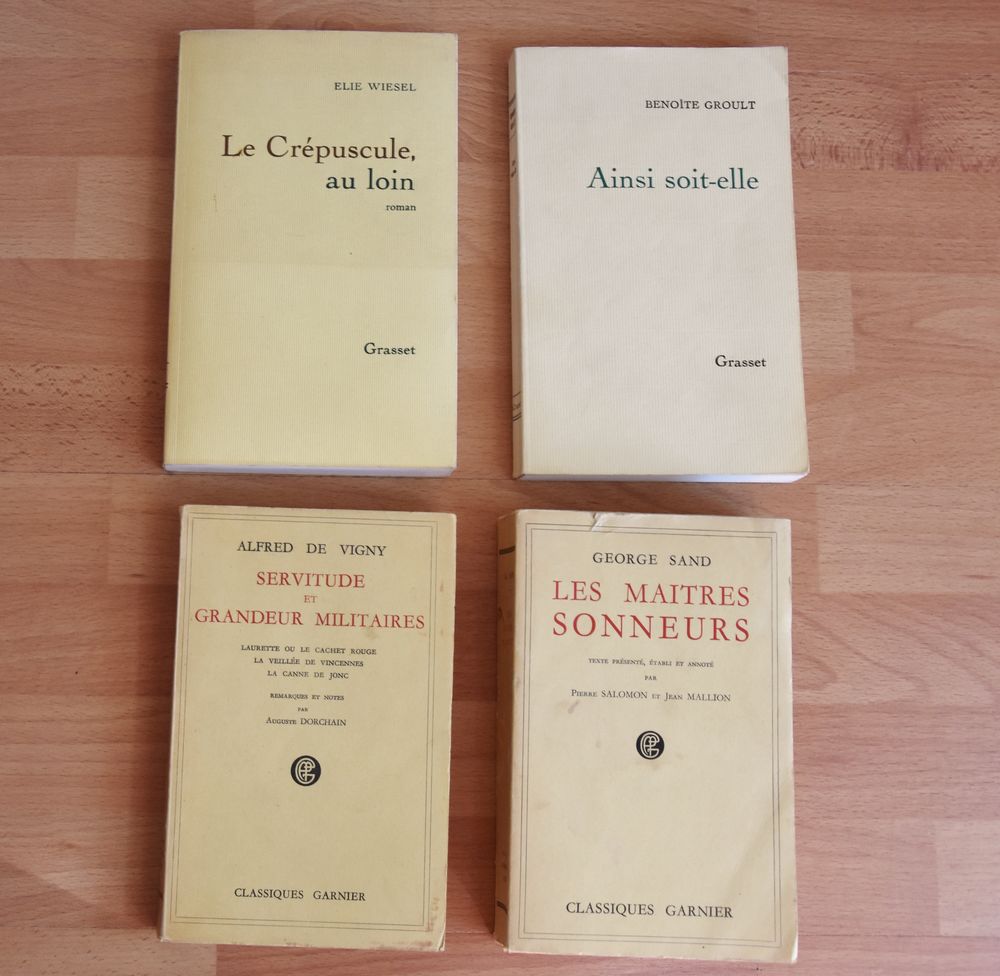  Alfred de Vigny. Beno&icirc;te Groult. George Sand. Elie Wiesel Livres et BD