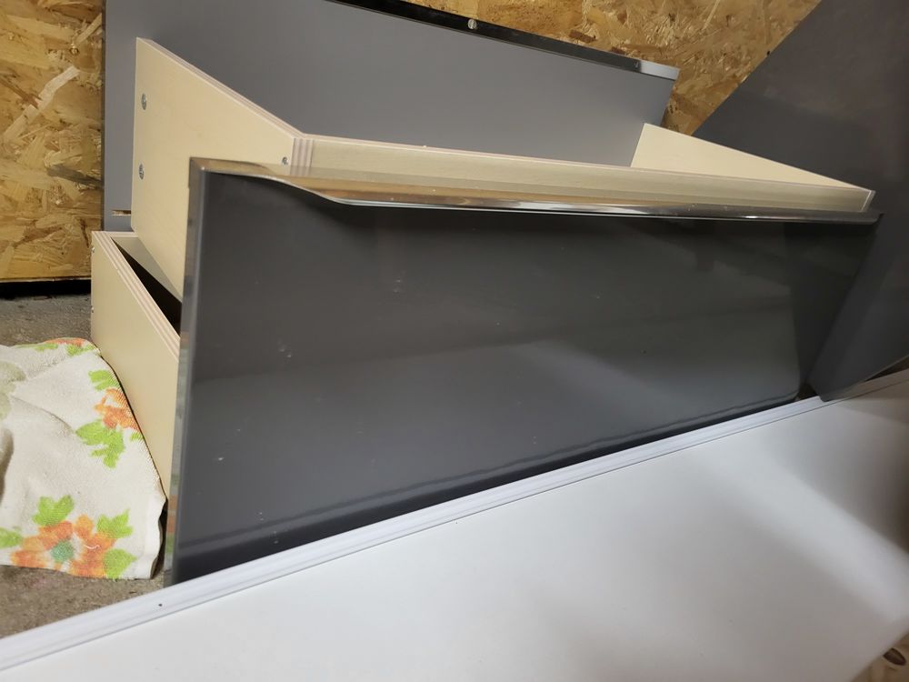 Meuble bains 80 cm gris laqu&eacute; neuf + vasque et mitigeur Meubles