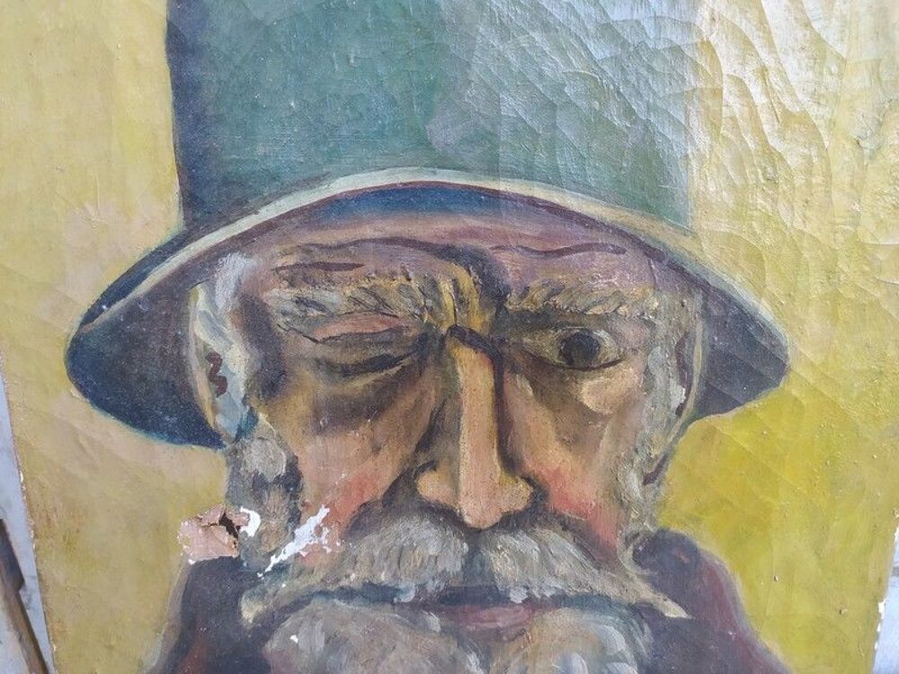 Tableau Portrait d'Homme au Chapeau Curiosit&eacute; Autoportrait Décoration