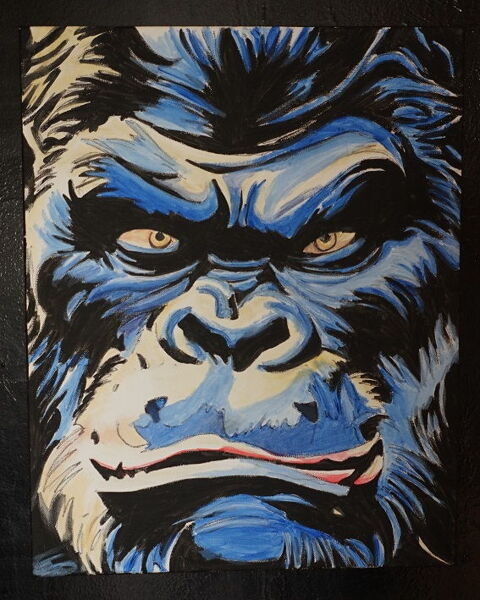 bl - peinture - kong - sur chassis toil� - 40 x 50 cm 40 Foug�res (35)