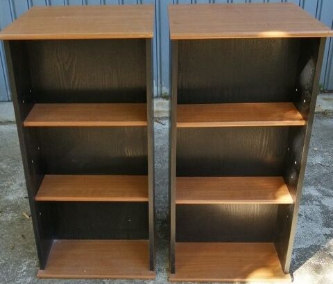 Lot 2 meubles bas marron et noir avec 2 étagères 30 Deuil-la-Barre (95)