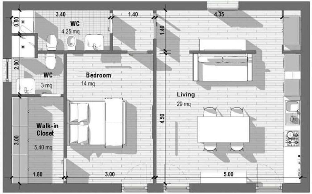 Vente Appartement Proche Paris St Lazare 2 pièces récent Déficit Foncier Asnières-sur-seine
