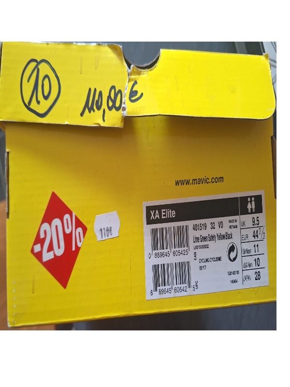 Chaussures Vtt Mavic Neuves taille 43/44 Sports