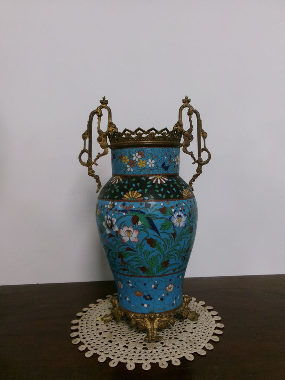 Vase cloisonn&eacute; ancien Décoration
