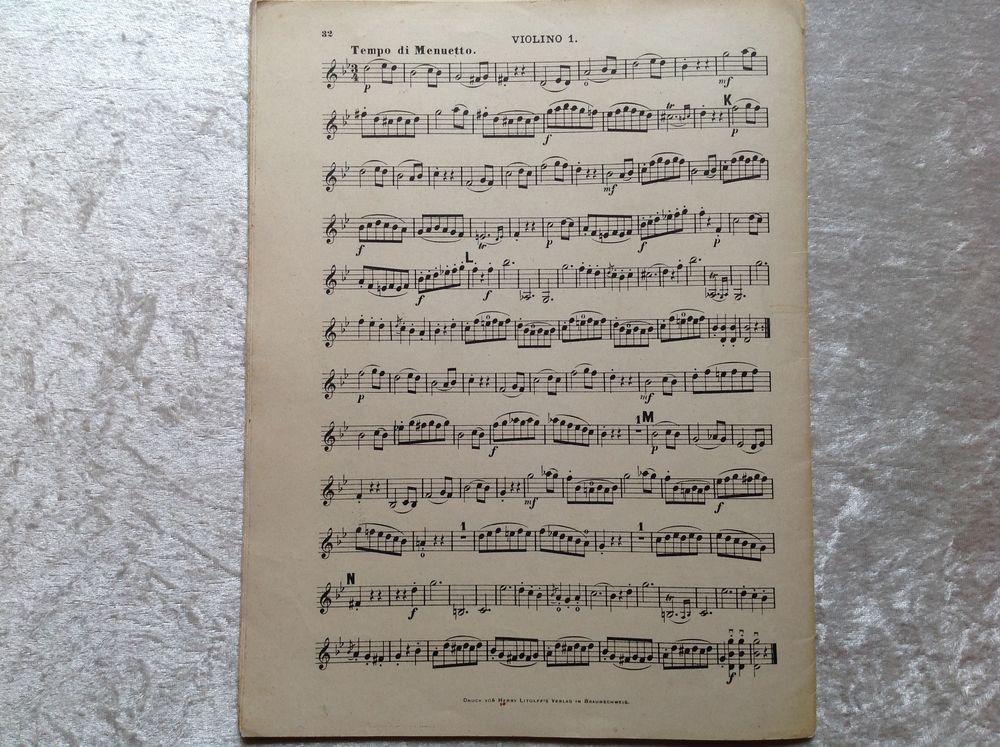 PARTITION ANCIENNE COLLECTION LITOLFF GEBAUER 32 PAGES Instruments de musique