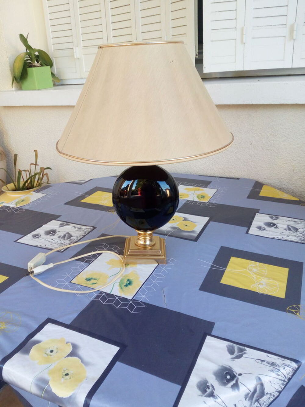 tr&egrave;s belle lampe pied en verre Décoration
