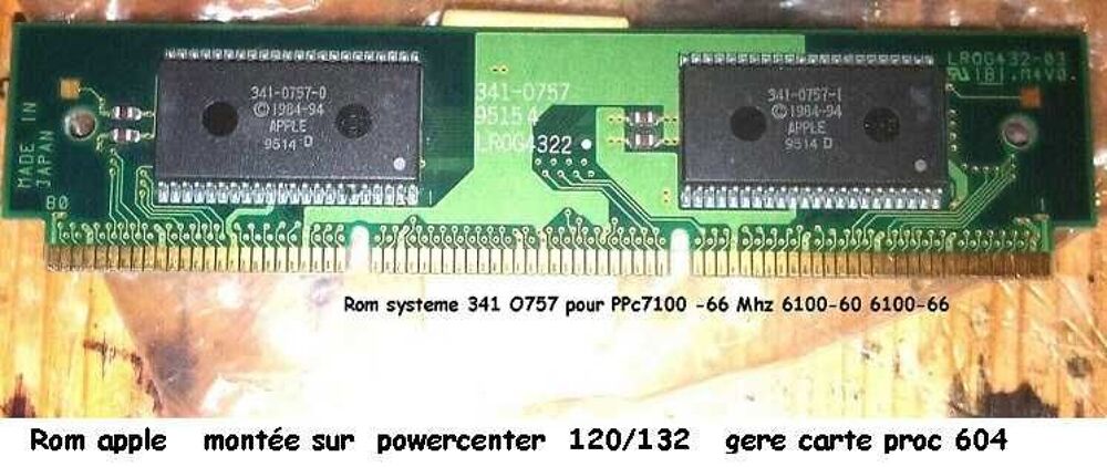 m&eacute;moire rom CLONE powercenter 604/132-120 Matériel informatique