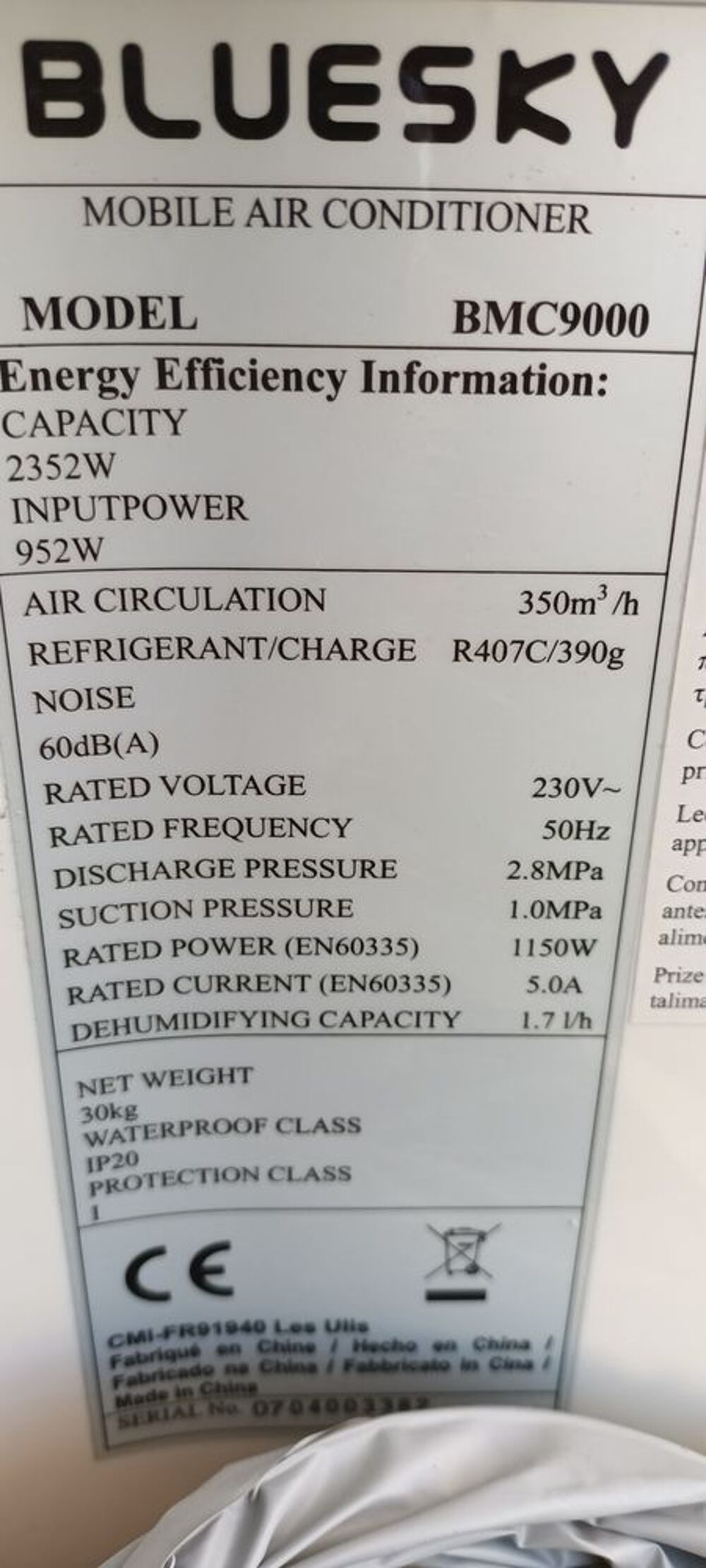 Clim mobile Electroménager