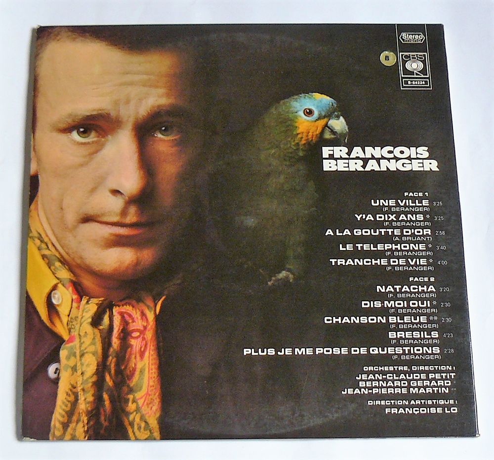 LP Fran&ccedil;ois BERANGER : A la Goutte d'Or - Une ville - CBS CD et vinyles