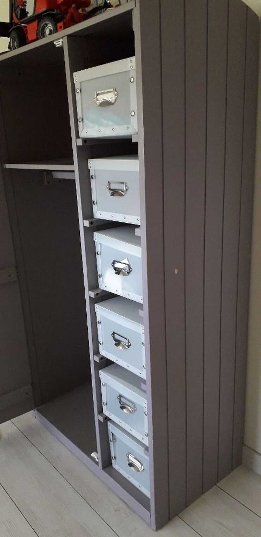 Chambre compl&egrave;te grise enfant: Mobilier enfants