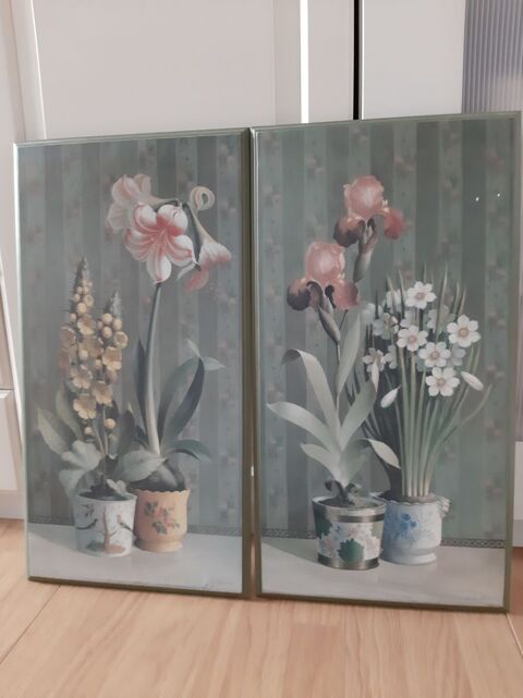 DEUX TABLEAUX DECO FLEURS Montigny-lès-Cormeilles (95)