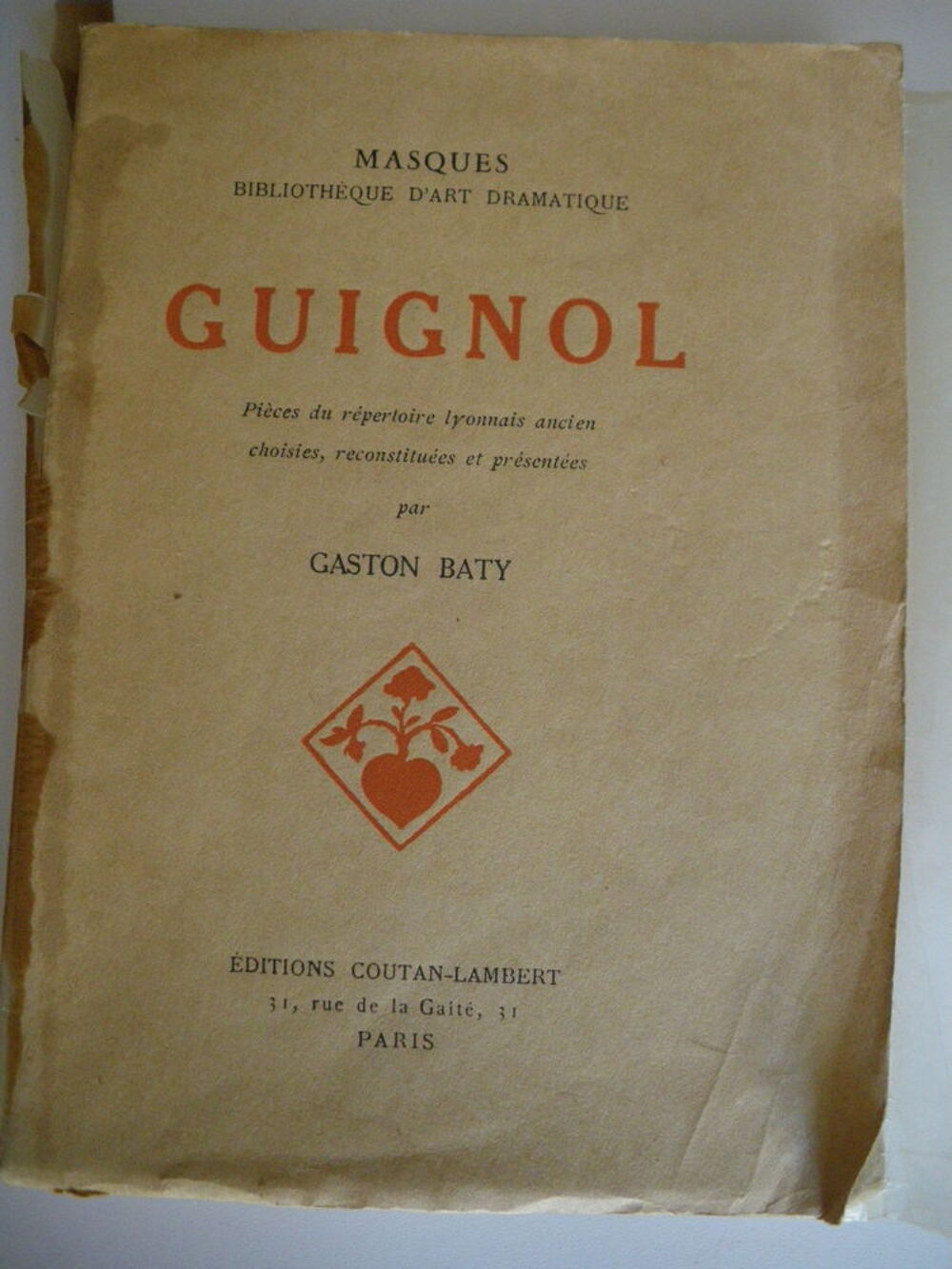Guignol par Gaston Baty (de 1934), introuvable collector Livres et BD