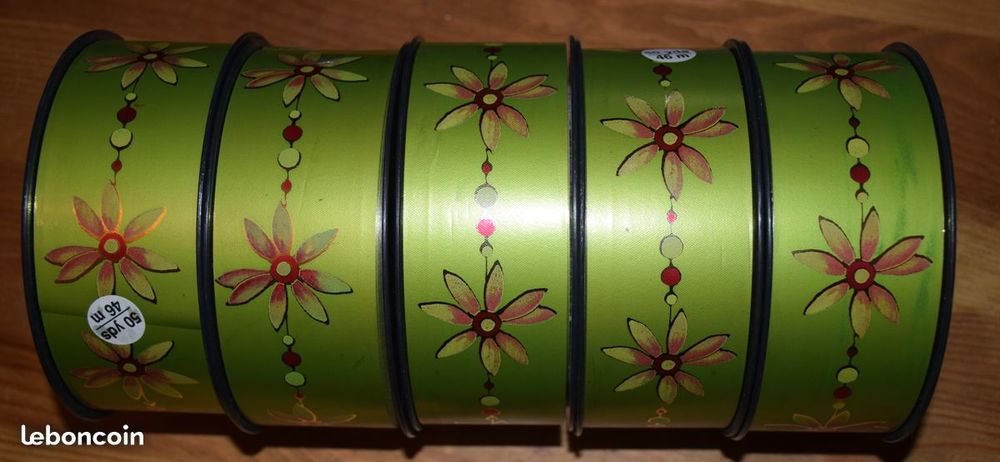 RUBAN DECO MARIAGE - FETES - 50 mm - 68 m x 5 Décoration