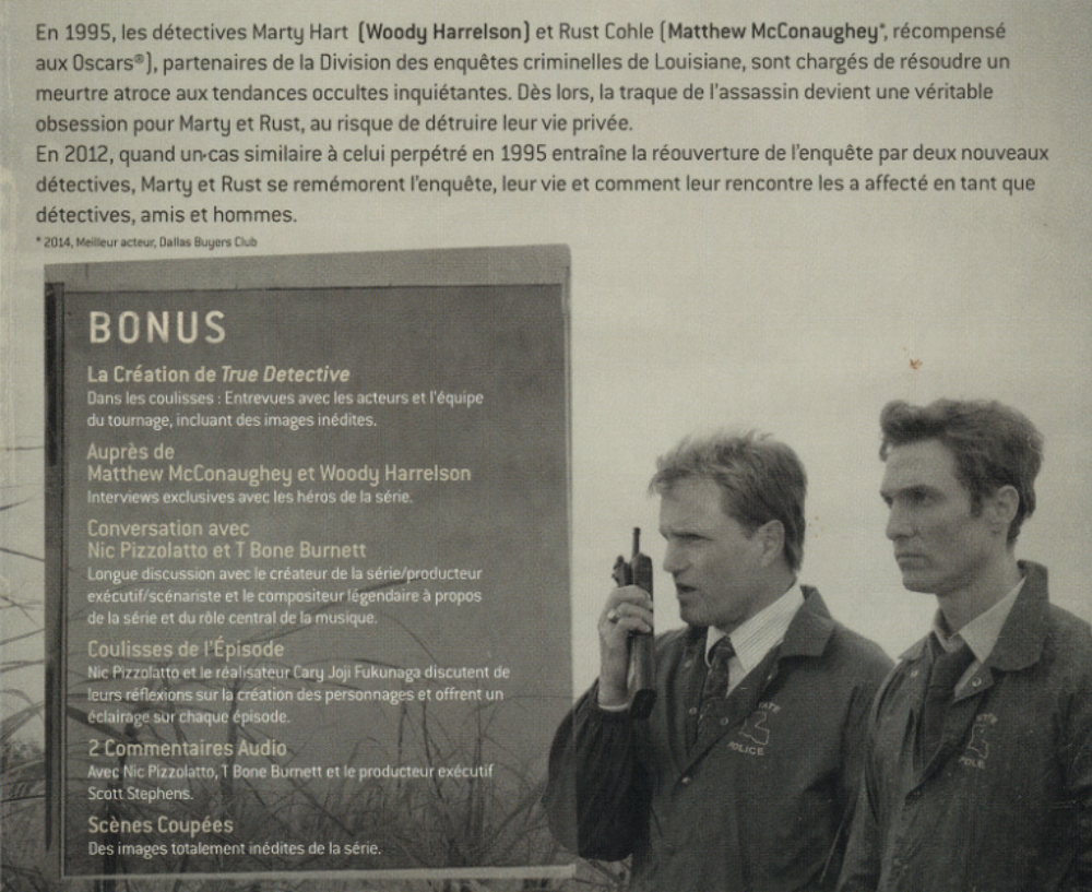 TRUE DETECTIVE saison 1. From Hell DVD et blu-ray
