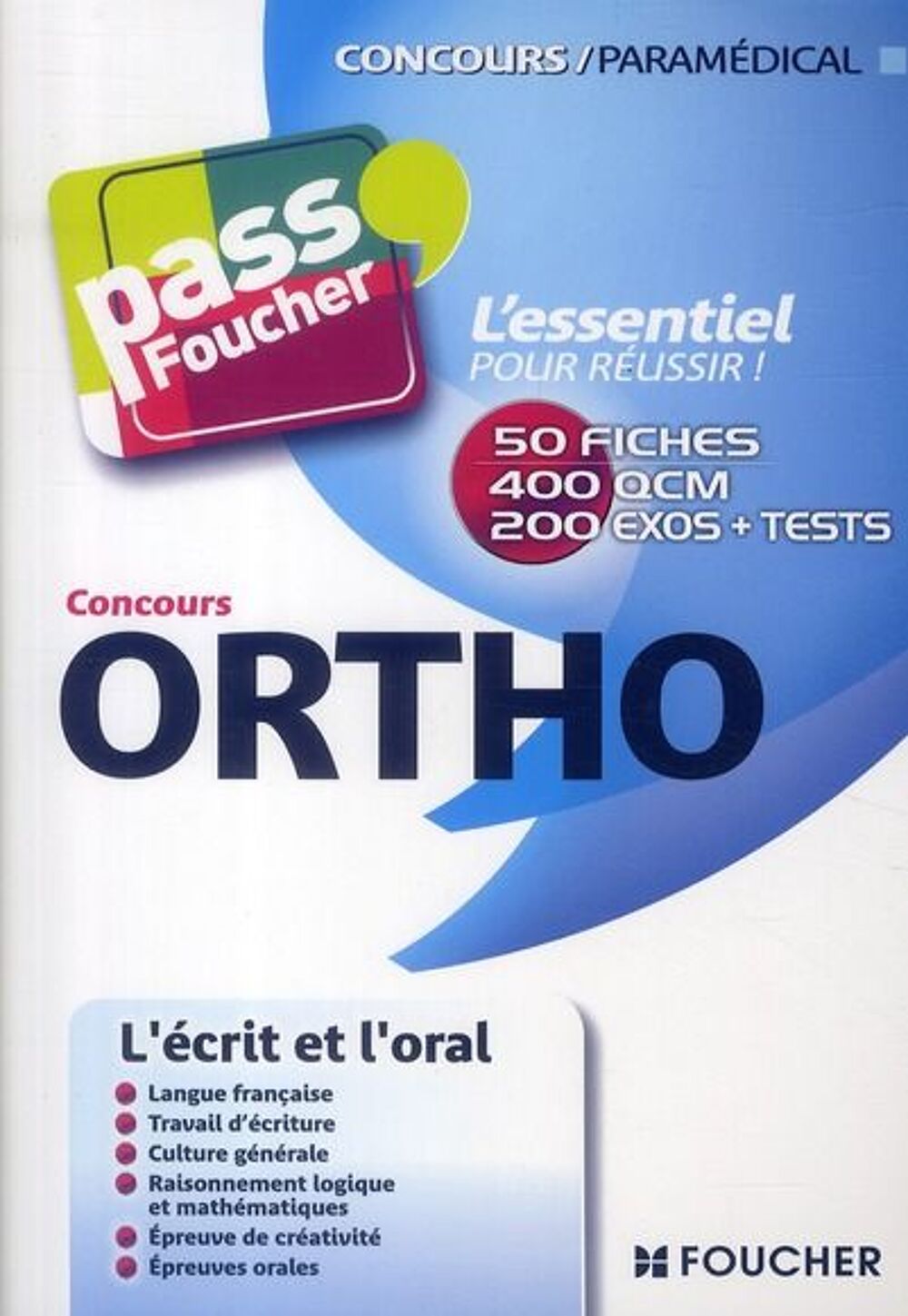 PASS'FOUCHER ; ortho ; concours Livres et BD