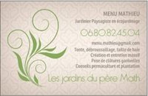   Jardinier / entretien des jardins, petit bricolage 