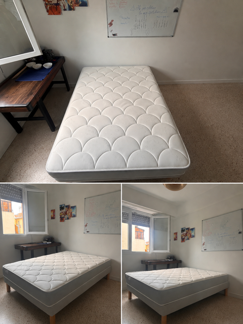 Lit double et matelas Nice (06)