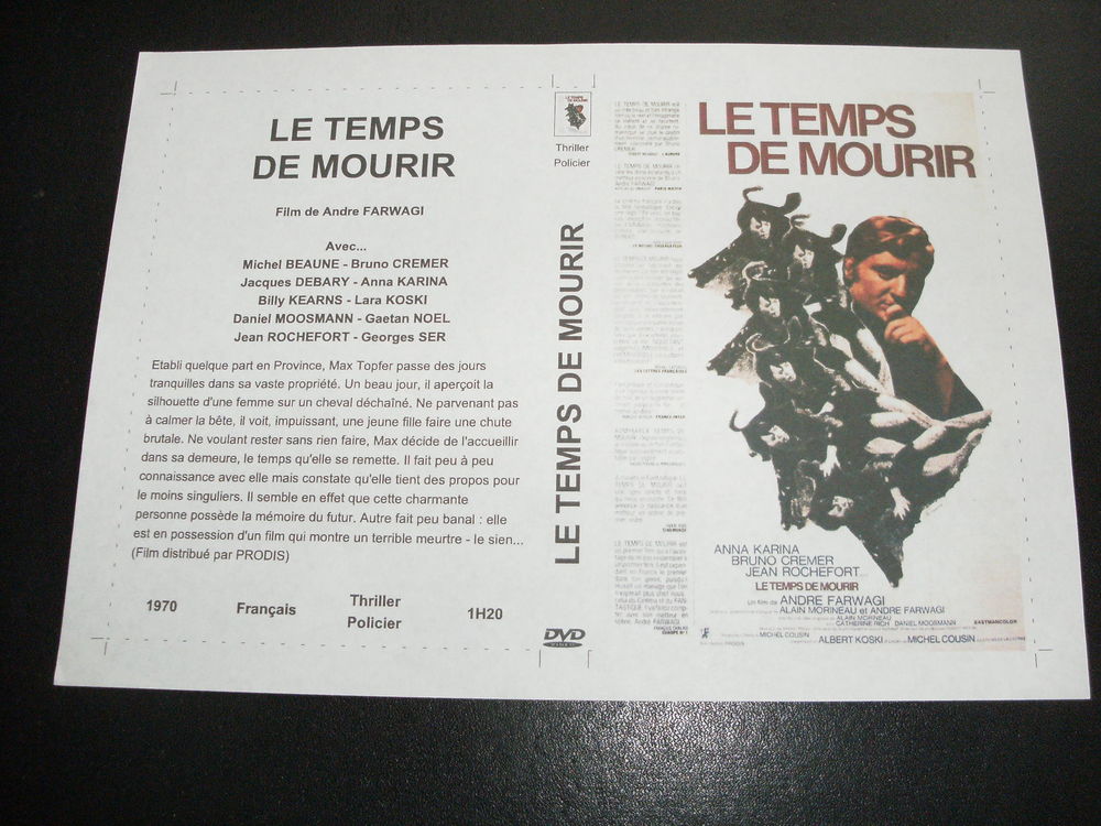Film : " Le temps de mourir " DVD et blu-ray
