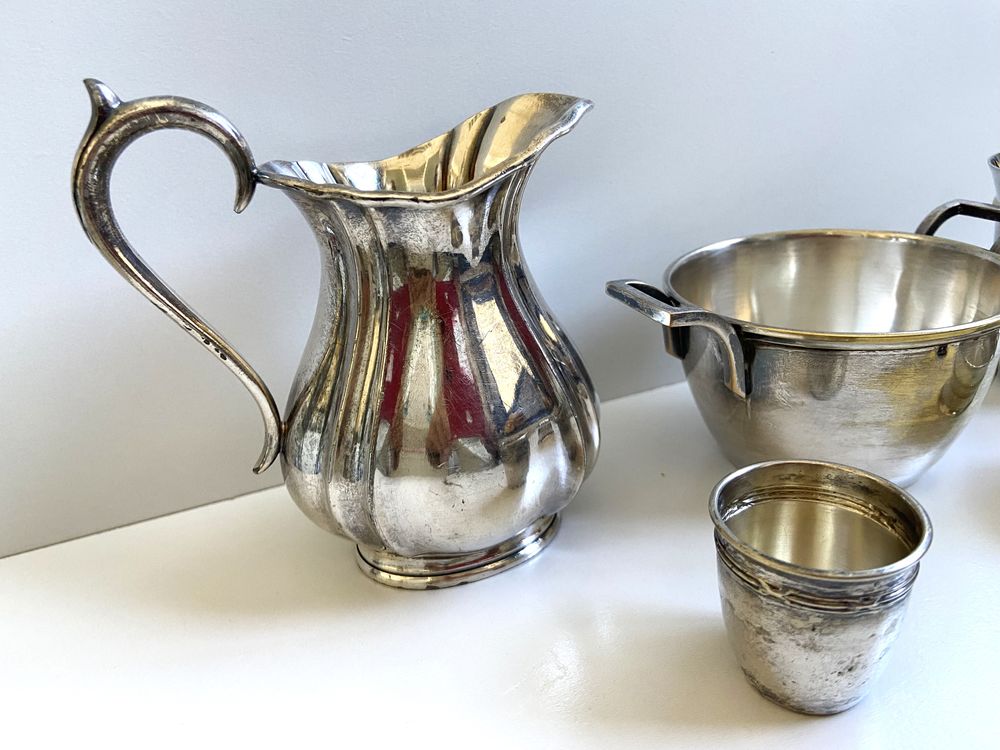 Lot Argenterie Ancienne M&eacute;tal &amp; Laiton Argent&eacute; Vintage 