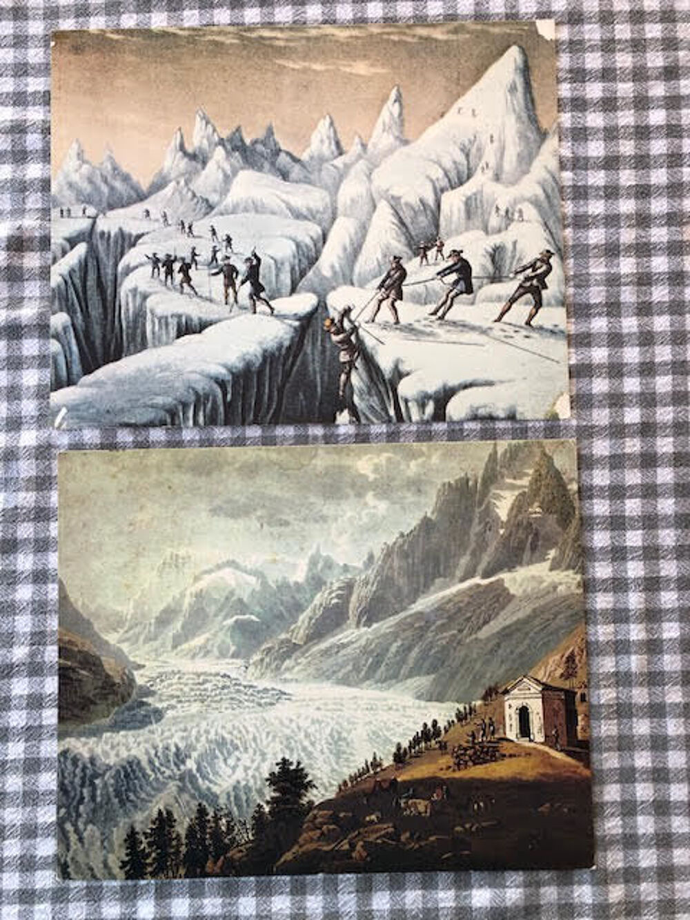 Reproductions de gravures Mont Blanc 1820 Décoration