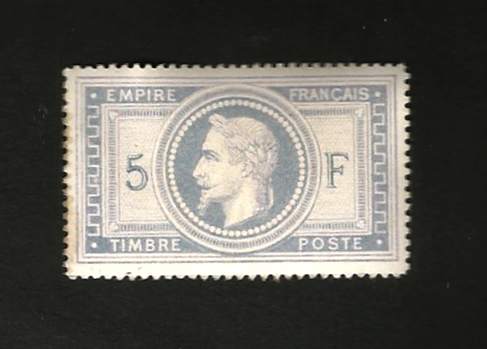 timbres n&deg; 33 5 f violet gris neuf sans gomme ( *) 