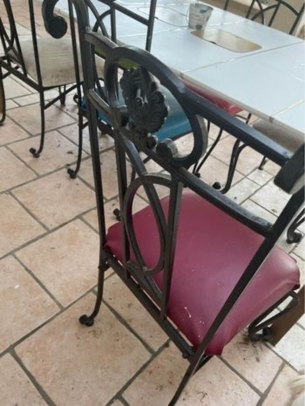 chaise en fer forg&eacute; Meubles