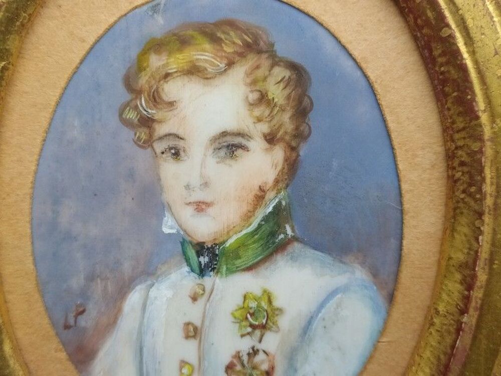 Peinture Miniature L'Aiglon Napol&eacute;on II Duc de Reichstadt 