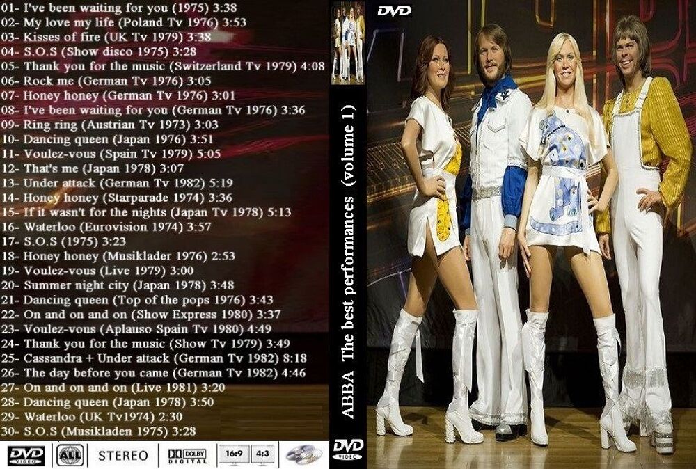 Abba DVD The best performances (Volume 1) DVD et blu-ray