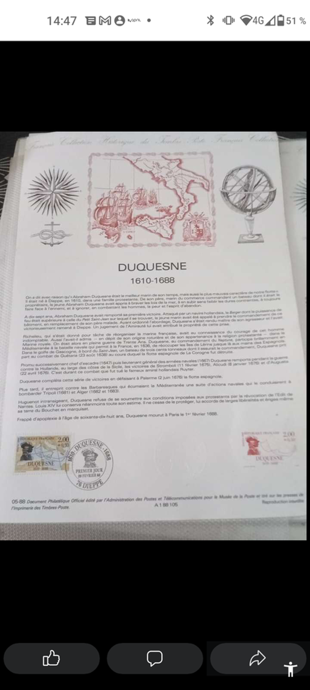 Timbre pour collection 