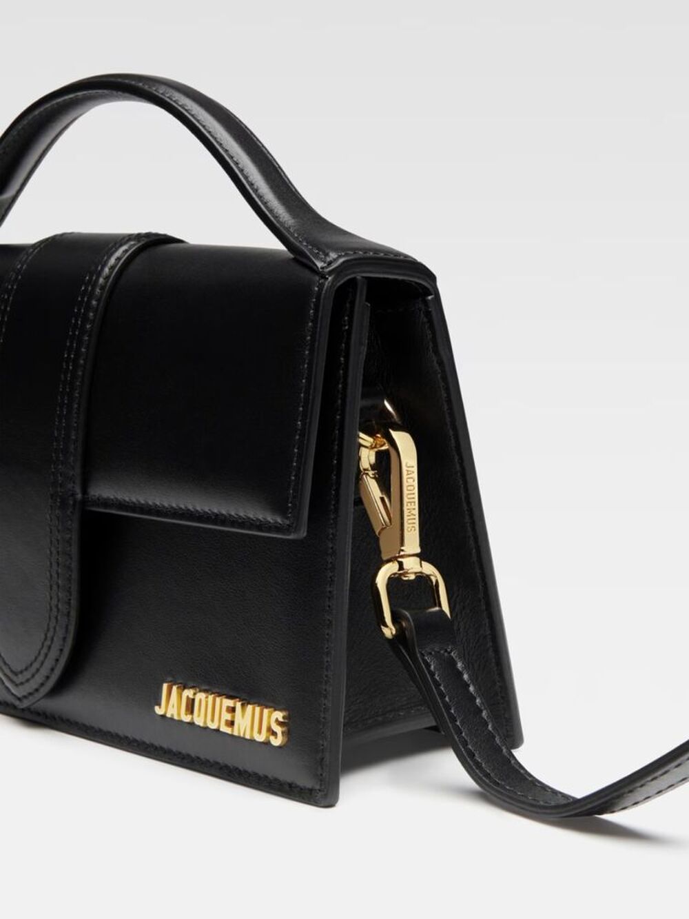 Jacquemus - Sac &agrave; main Le Grand Bambino en cuir noir Maroquinerie