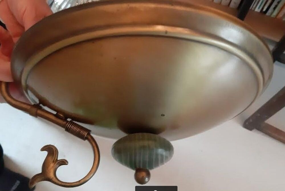 Lustre Plafonnier Acier 1 Lumi&egrave;re Décoration