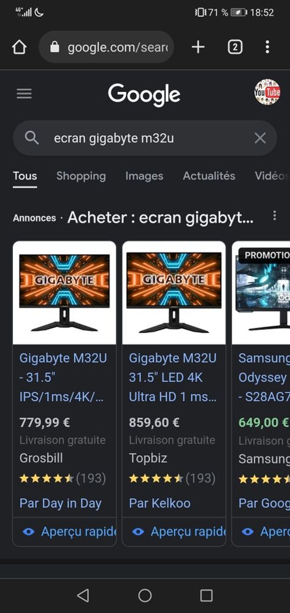 Gigabyte m32u Matériel informatique