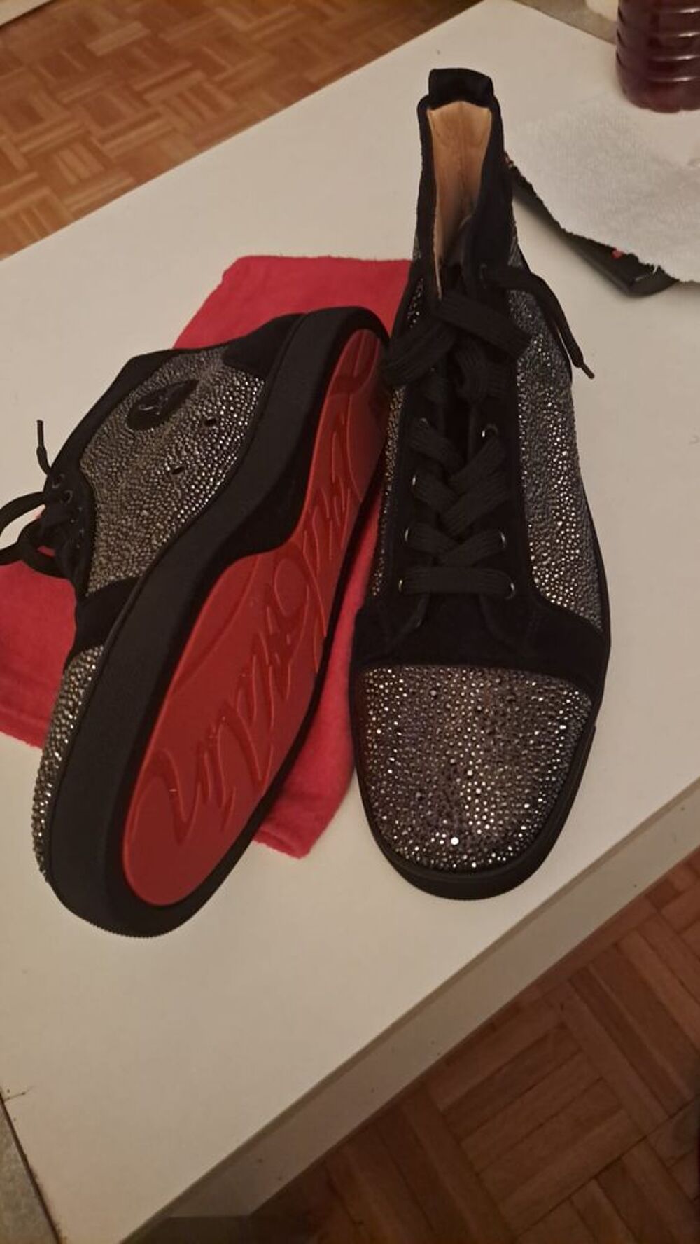 Louboutin noir et strass Louis orlato rare taille 47 Chaussures