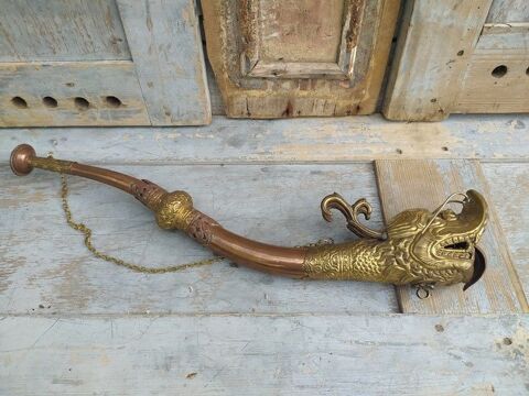 Trompe Tibtaine Laiton Cuivre Rkang-gling Dragon Makara 80 Loches (37)