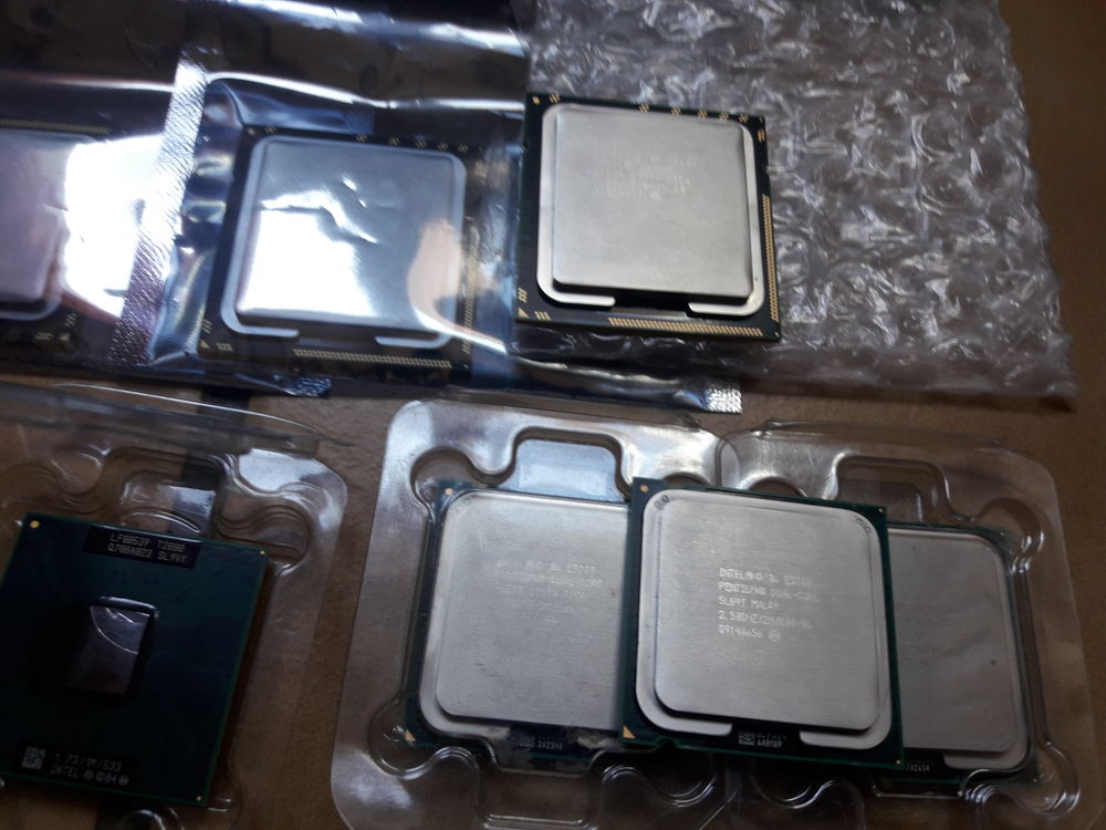 Diff&eacute;rents processeurs Matériel informatique