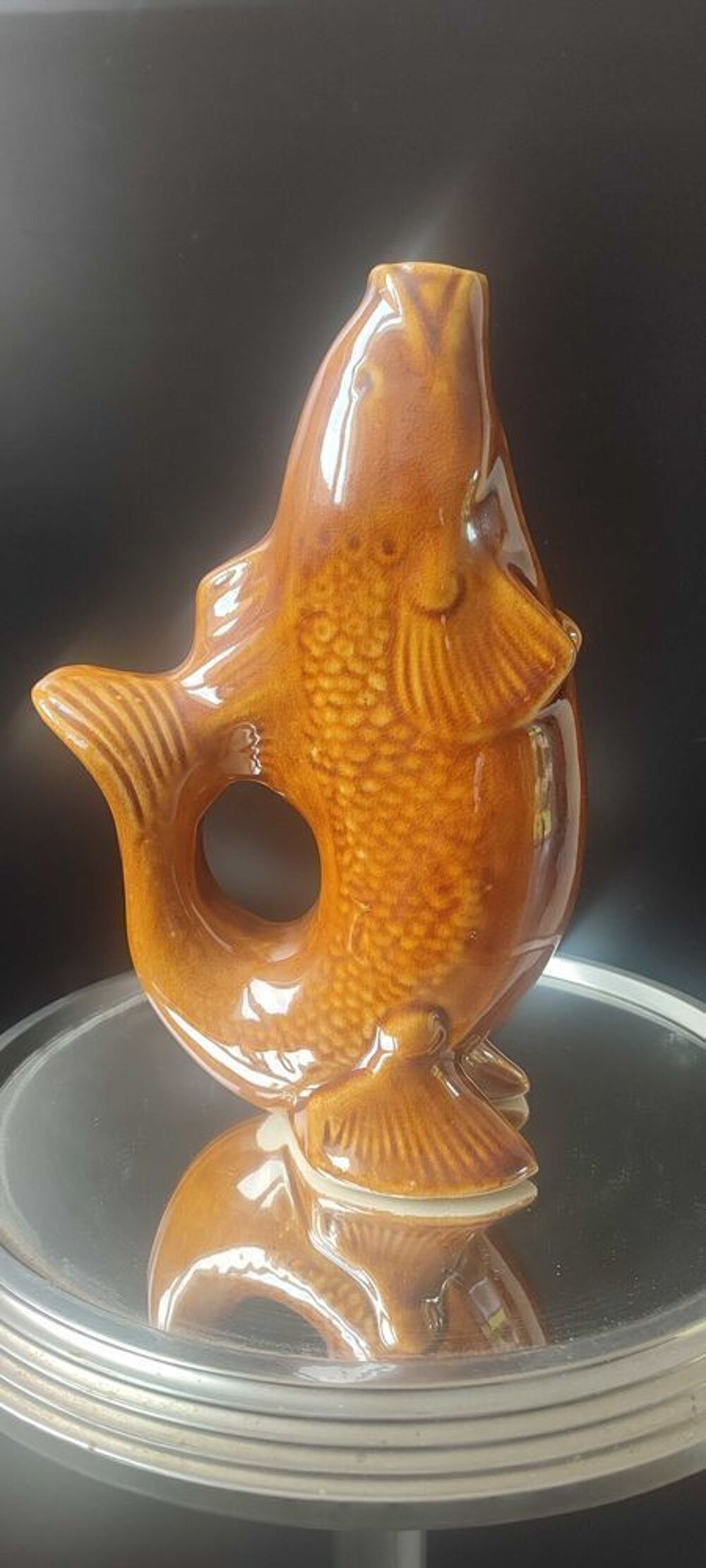 Service "Poisson" C&eacute;ramique Ambr&eacute;e Vintage &eacute;poque URSS 