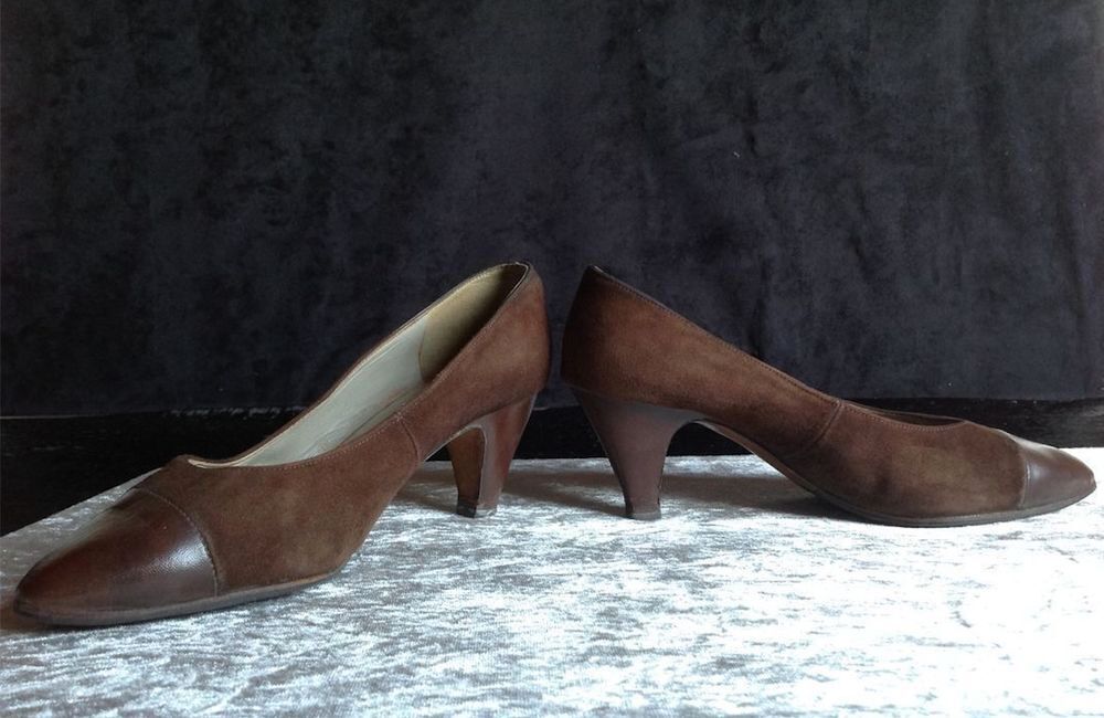 ESCARPINS DAIM MARRON JB MARTIN TOUT CUIR P40 Envoi Possible Chaussures
