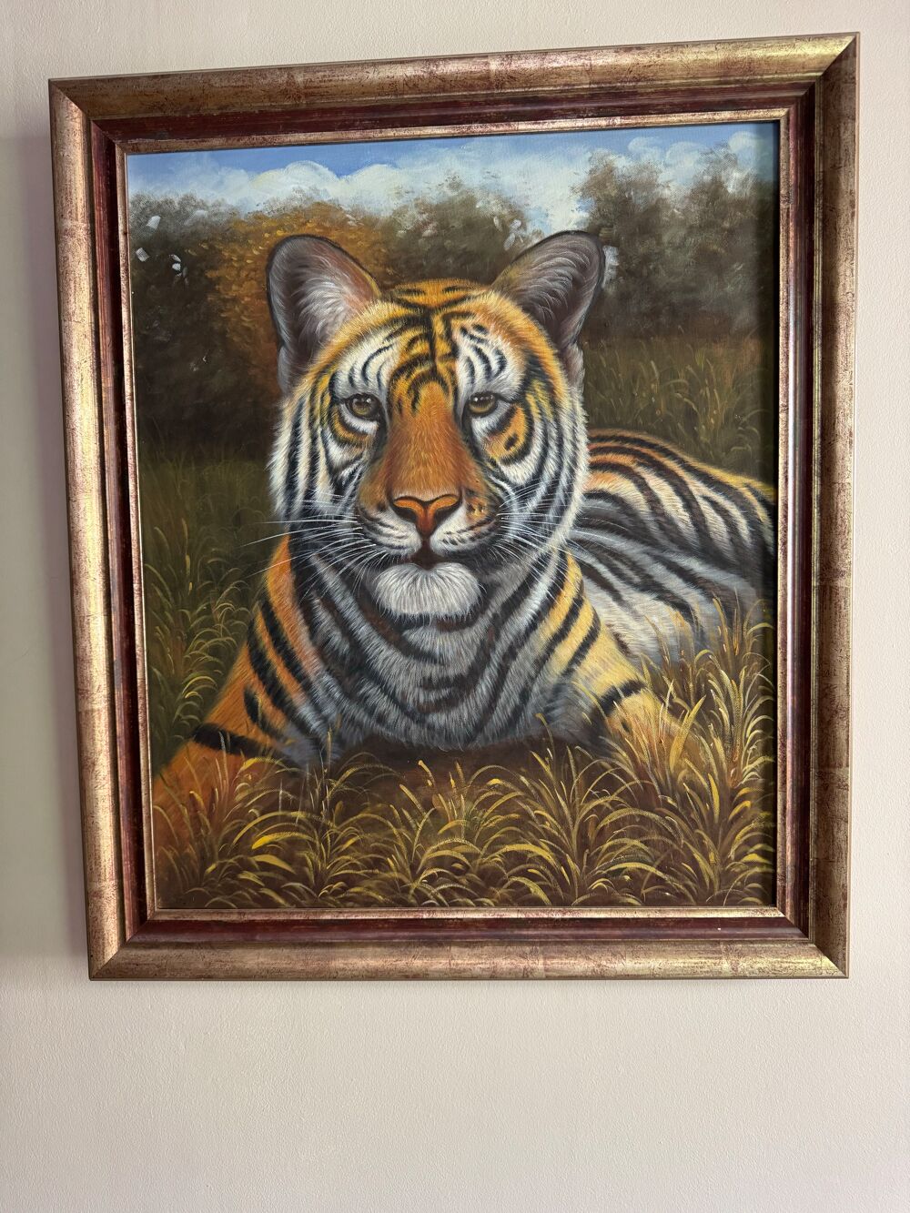 peinture animali&egrave;re tigre 