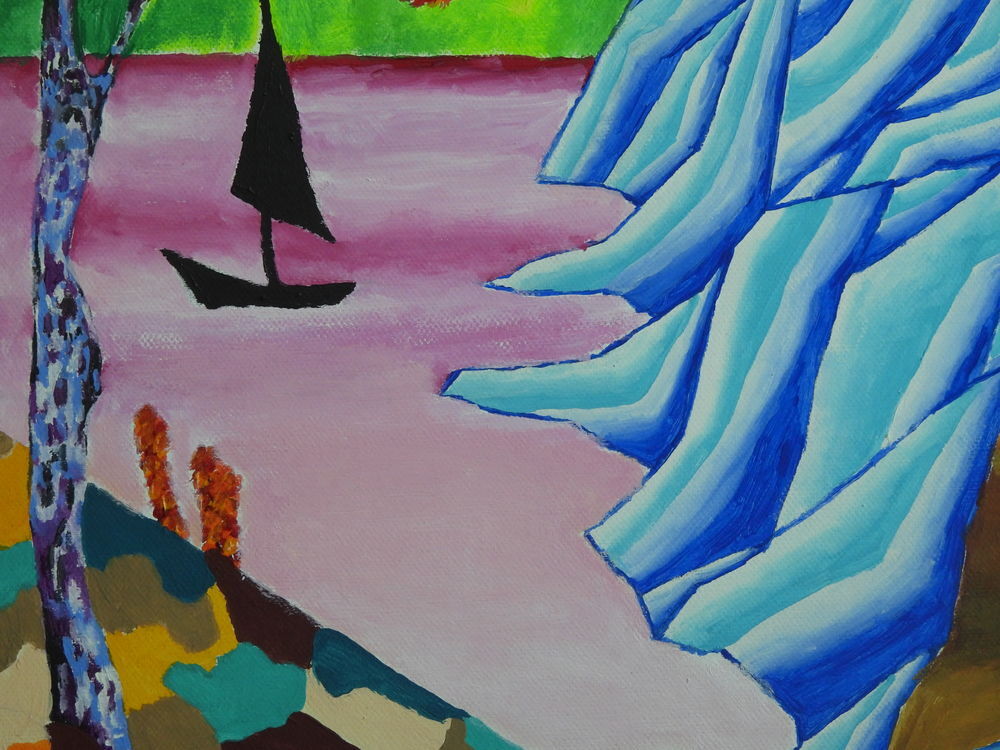 Tableau acrylique sur toile - Paysage imaginaire Décoration