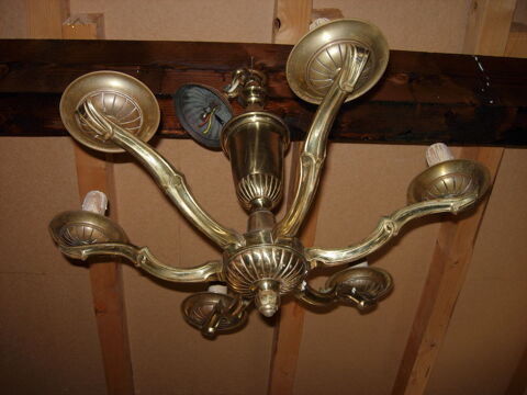 lustre ancien en laiton Valserhône (01)