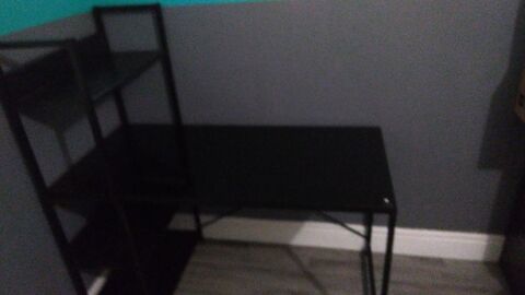 Bureau d'angle avec tagres / Support Verre tremp 75 Chelles (77)