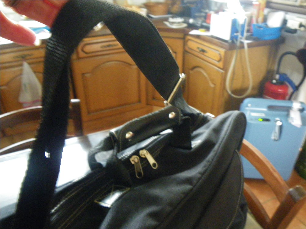 Grand Sac Noir de Voyage Laura Merosi Maroquinerie