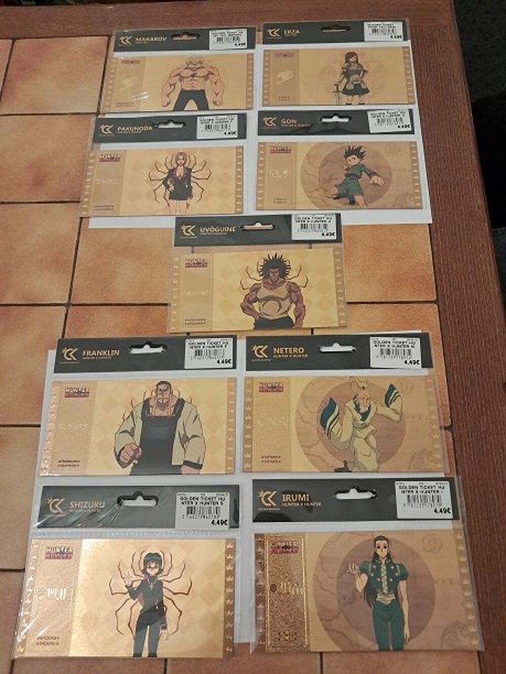 Gold ticket hunter fairy tails billet or manga anime japon 