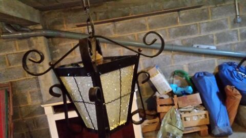 lampe suspension fer forg vintage 10 Hrouville-Saint-Clair (14)