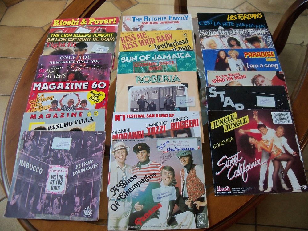 Vinyles 45t Lot 8 CD et vinyles