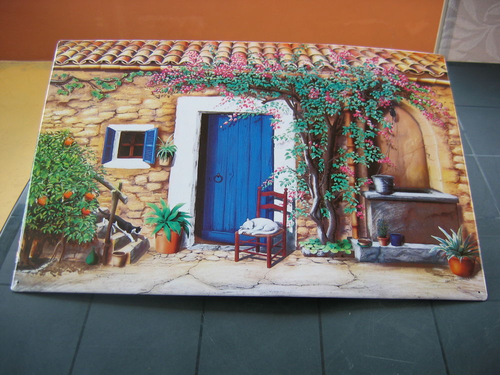 Tableau M&eacute;tal Magn&eacute;tique Couleur avec 7 Chats. Décoration