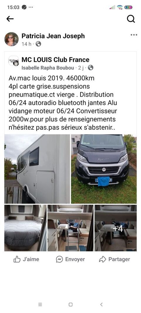 MC LOUIS Camping car 2019 occasion Marsac-sur-l'Isle 24430