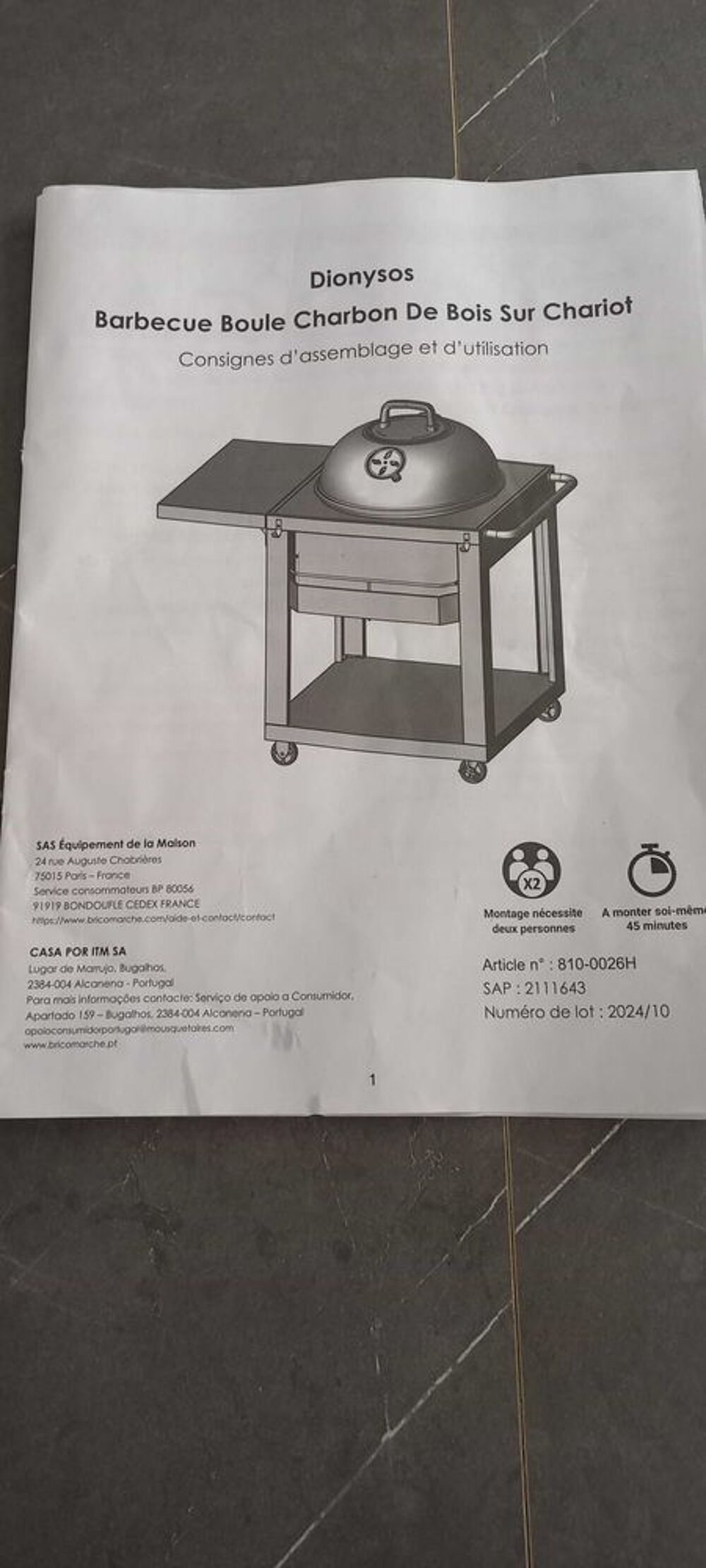 BARBECUE BOULE CHARBON DE BOIS Electroménager
