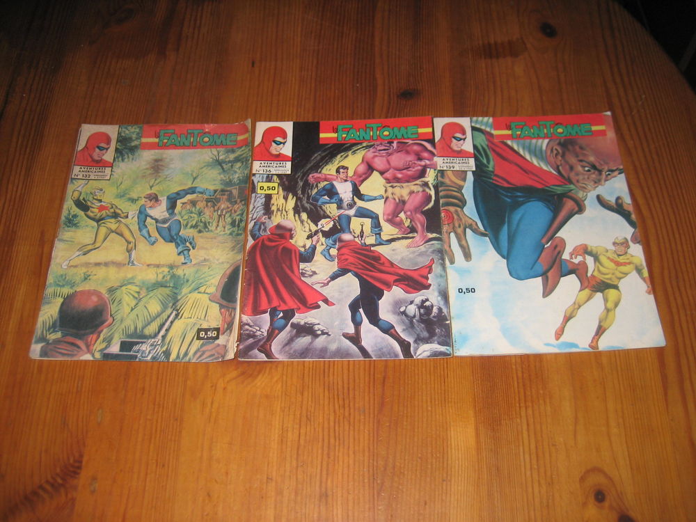 lot 3 comics LE FANTOME aventures am&eacute;ricaines132+136+139 avec tonnerre 1967 Livres et BD