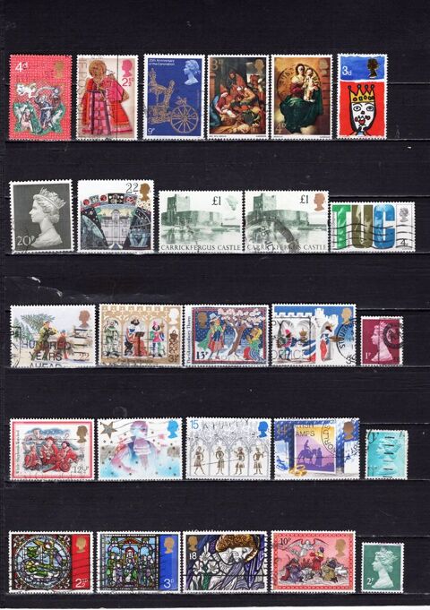 lot de 76 timbres d'ANGLETERRE 2 Les glisottes-et-Chalaures (33)